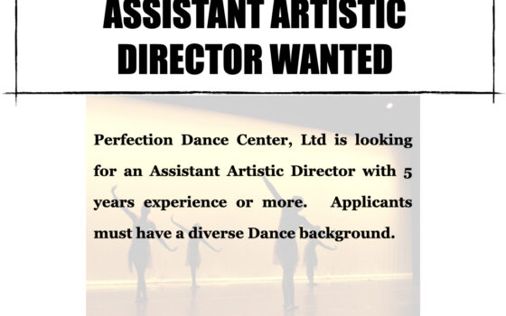 Assistant Artistic Director Wanted!